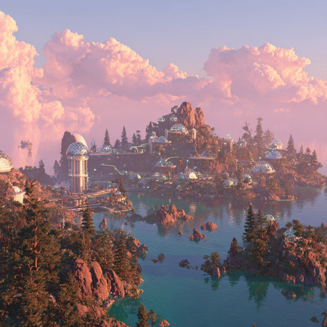 u8587512166 A serene utopian landscape bathed in golden light b46488b0 d59a 4951 8c7c d87b0c788583 1